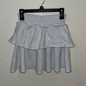 Preppy White Ruffle Skirt, Size Small, Mi Ami Brand